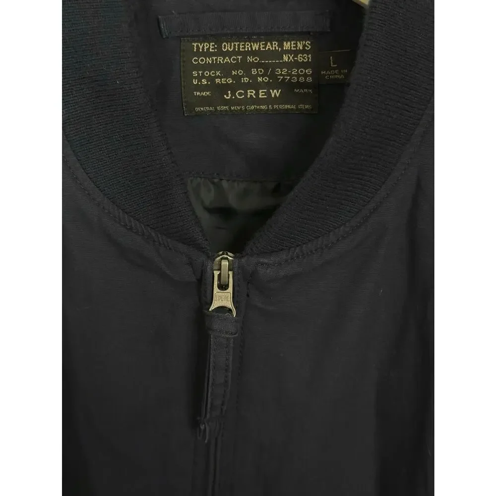 J. Crew Everyday Bomber Jacket in Navy Blue